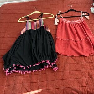 2 super cute decorative sleeveless blouses